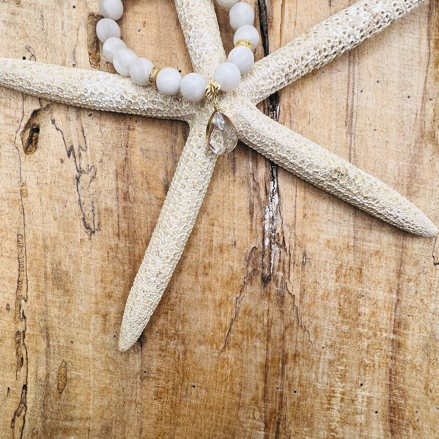 Dreamy White Lace Bracelet Opal Tides