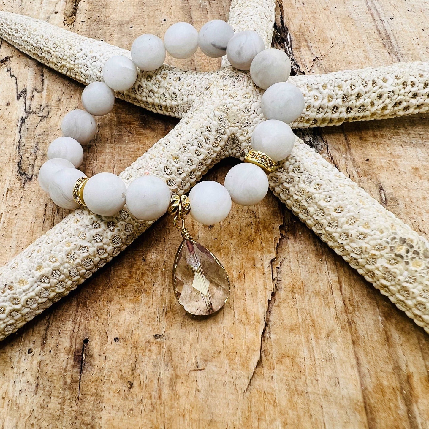 Dreamy White Lace Bracelet Opal Tides