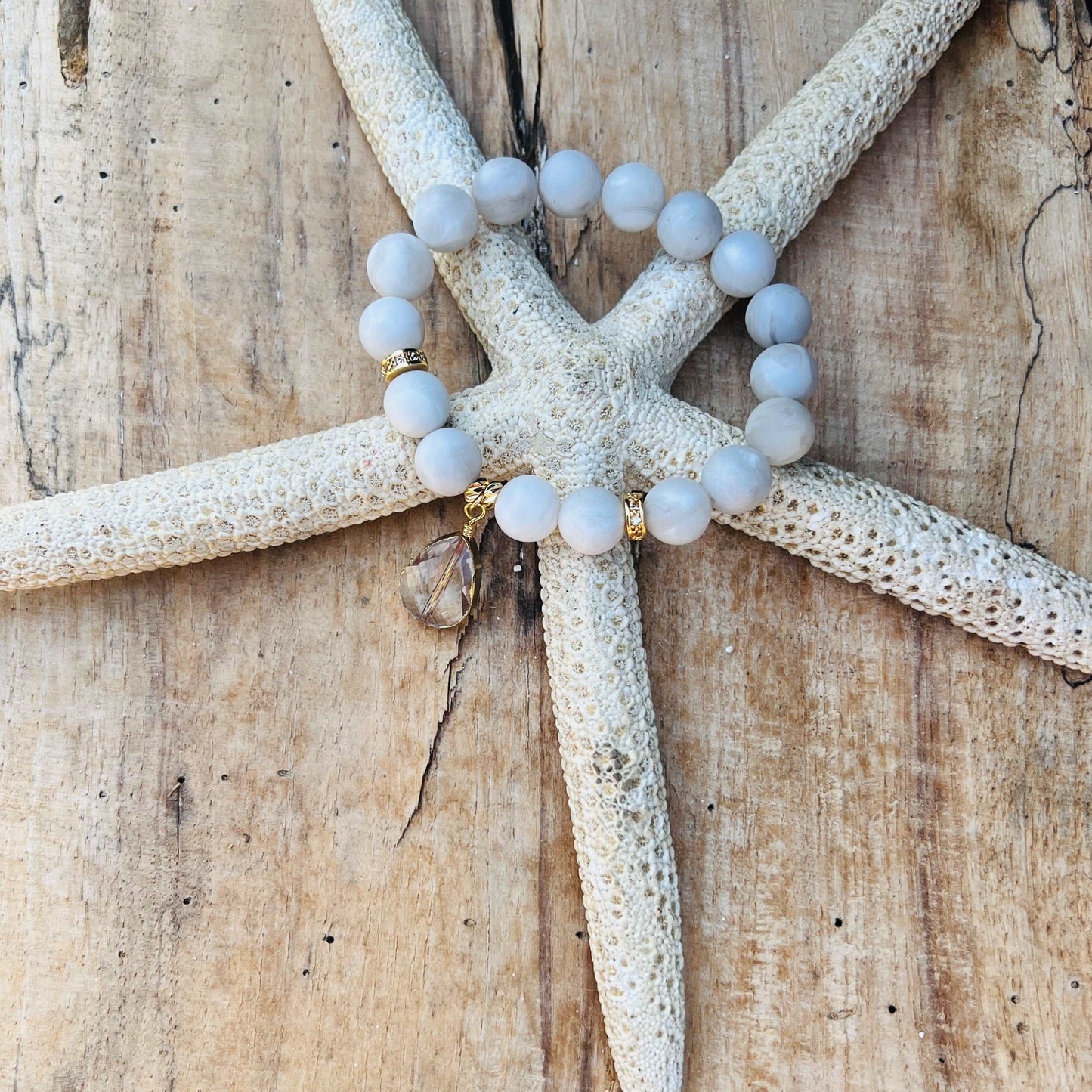 Dreamy White Lace Bracelet Opal Tides