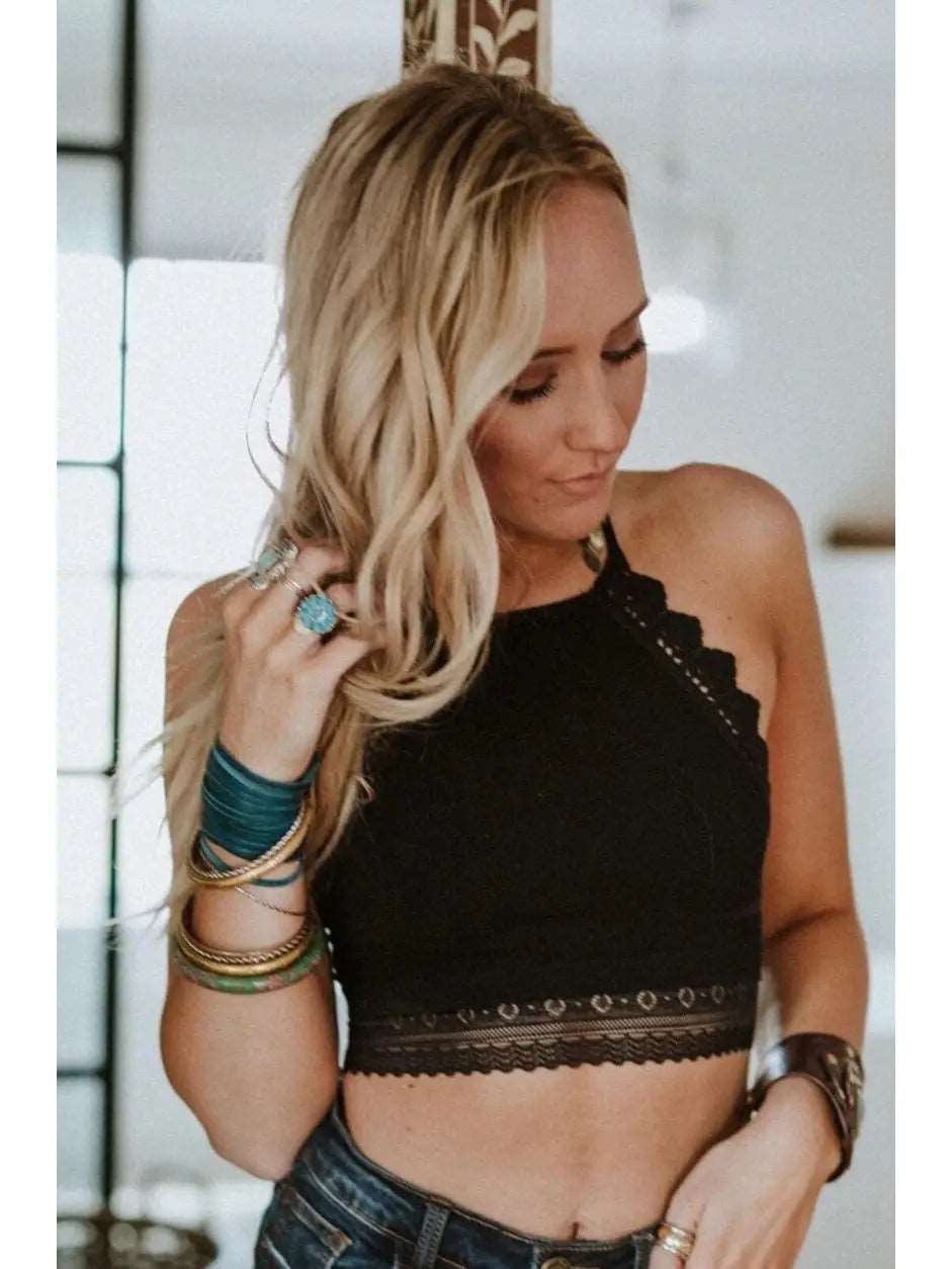 Light of the Moon Bralette- Black