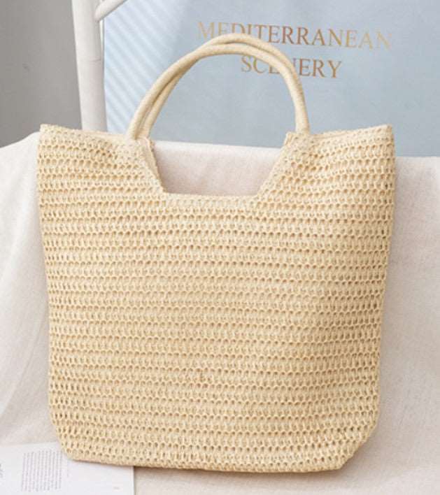 Straw Beach Tote Opal Tides