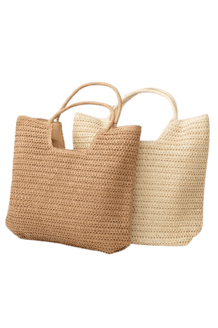 Straw Beach Tote Opal Tides