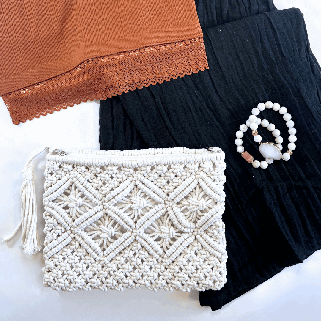 Woven Macrame Beach Clutch